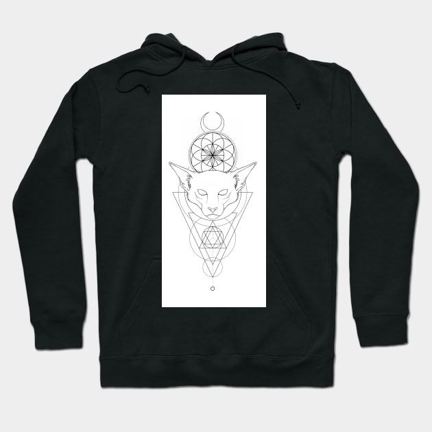 Oriental Shorthair Tattoo Design Hoodie by SalemKittie